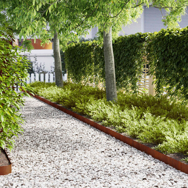 vidaXL Fűszeg&eacute;lyez&eacute;s 10 pcs Barna 100 x 0.05 x 20 cm Időj&aacute;r&aacute;s&aacute;ll&oacute; ac&eacute;l