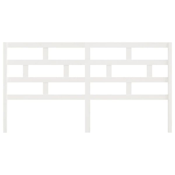 vidaXL feh&eacute;r t&ouml;m&ouml;r fenyőfa &aacute;gy fejt&aacute;mla 206 x 4 x 100 cm