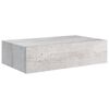 vidaXL 2 db betonszürke MDF falra szerelhető fiókos polc 40x23,5x10 cm