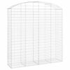 vidaXL &iacute;ves horganyzott vas gabion kos&aacute;r 200x50x200/220 cm