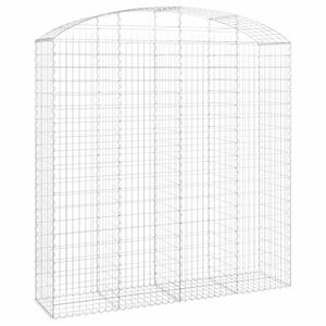 vidaXL &iacute;ves horganyzott vas gabion kos&aacute;r 200x50x200/220 cm