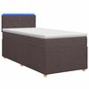vidaXL Boxspring &aacute;gy matraccal S&ouml;t&eacute;t Barna 90 x 190 cm Sz&ouml;vet
