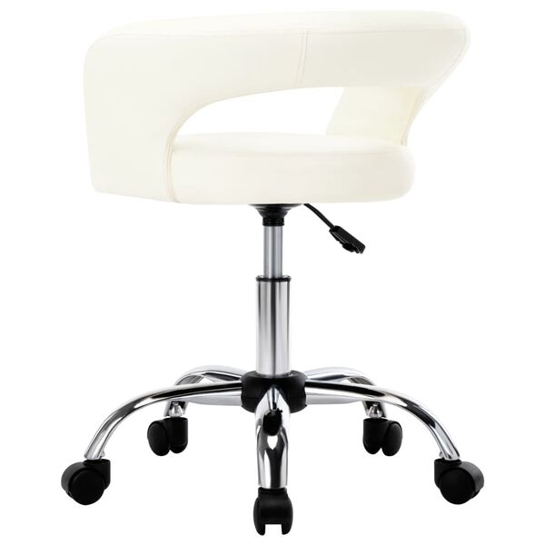 vidaXL 6 db feh&eacute;r műbőr &eacute;tkezősz&eacute;k