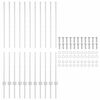 vidaXL Ker&iacute;t&eacute;soszlop 11 pcs Ez&uuml;st 140 cm Ac&eacute;l