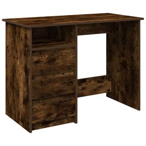 vidaXL f&uuml;st&ouml;s t&ouml;lgy sz&iacute;nű szerelt fa &iacute;r&oacute;asztal 102x50x75 cm