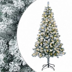 vidaXL Műanyag Hajtogat&oacute;s Kar&aacute;csonyfa 120 cm 150 LED Meleg feh&eacute;r