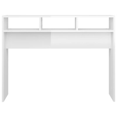 vidaXL magasfényű fehér forgácslap tálalóasztal 105 x 30 x 80 cm