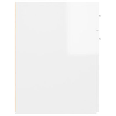 vidaXL magasfényű fehér forgácslap patikaszekrény 20 x 45,5 x 60 cm
