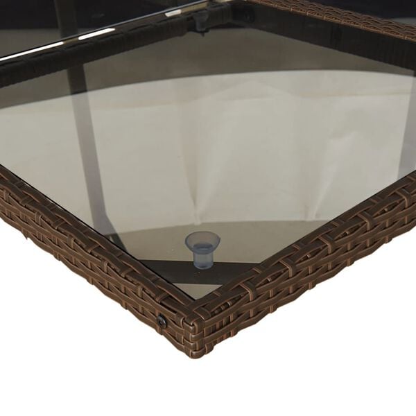 vidaXL 15 r&eacute;szes barna polyrattan kerti &uuml;lőgarnit&uacute;ra p&aacute;rn&aacute;kkal