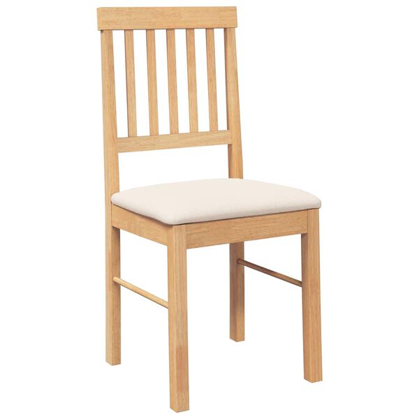 vidaXL 2 db tömörfa gumiból készült étkezőszékek párnákkal