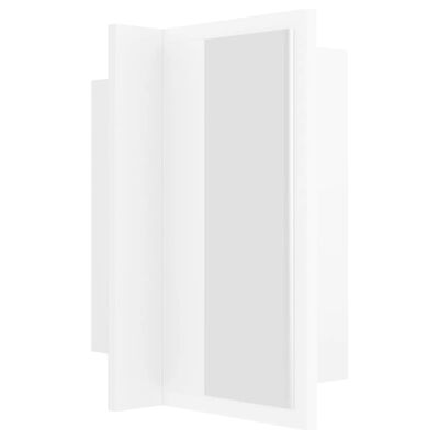 vidaXL fehér akril LED-es fürdőszobaszekrény tükörrel 40 x 12 x 45 cm
