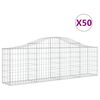 vidaXL 50 db &iacute;ves horganyzott vas gabion kos&aacute;r 200x30x60/80 cm