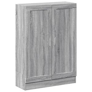 vidaXL sz&uuml;rke sonoma sz&iacute;nű szerelt fa k&ouml;nyvszekr&eacute;ny 82,5x30,5x115 cm