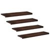 vidaXL L&eacute;pcsőszőnyegek 4 db 90 x 25 x 2 cm S&ouml;t&eacute;t Barna T&ouml;m&ouml;r b&uuml;kkfa