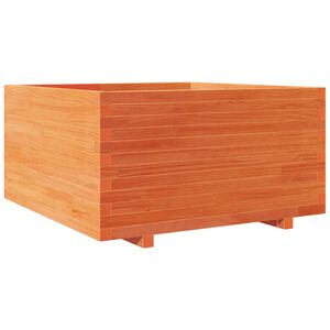 vidaXL viaszbarna t&ouml;m&ouml;r fenyőfa kerti vir&aacute;gl&aacute;da 90 x 90 x 49,5 cm