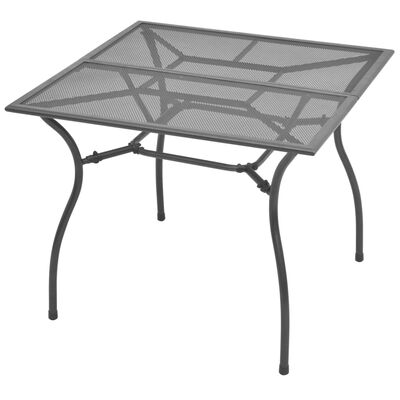 vidaXL acélhálós kerti asztal 90 x 90 x 72 cm