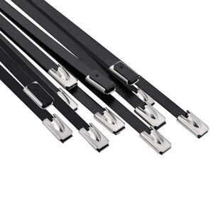 vidaXL K&aacute;bel k&ouml;t&eacute;l 12 db 4,6 x 350 mm Fekete