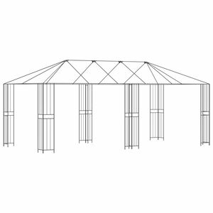 vidaXL Pavilon V&aacute;z 6 x 3 m Fekete Ac&eacute;l