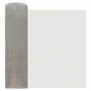 vidaXL H&aacute;l&oacute;s K&eacute;pernyő 40 x 200 cm 6 Mesh Rozsdamentes ac&eacute;l 201 Ez&uuml;st