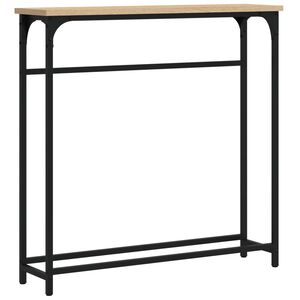 vidaXL sonoma t&ouml;lgyfa konzolasztal 75 x 19,5 x 75 cm r&eacute;tegelt f&aacute;b&oacute;l