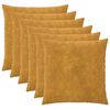 vidaXL P&aacute;rna huzat 6 pcs HEERLEN S&aacute;rga 60 x 60 cm Mikrosz&aacute;las Pl&uuml;ss