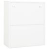 vidaXL feh&eacute;r ac&eacute;l irodai szekr&eacute;ny 90 x 40 x 105 cm