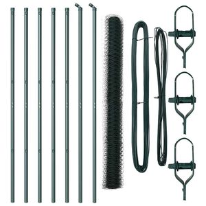 vidaXL Hatsz&ouml;gletű ker&iacute;t&eacute;s talajr&ouml;gz&iacute;tő 10 x 1,5 m PVC-bevonatos ac&eacute;l