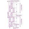 vidaXL F&uuml;rdőszobai Szekr&eacute;ny Szett TULUM Sz&uuml;rke Sonoma Faanyag