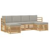 vidaXL &Uuml;lőgarnit&uacute;r&aacute;k 6 pcs Feh&eacute;r &eacute;s Vil&aacute;gossz&uuml;rke 245 x 122,5 x 73 cm