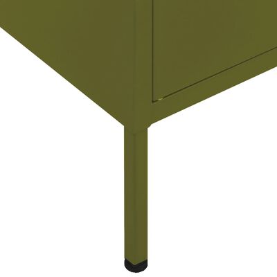 vidaXL olívazöld acél tárolószekrény 80 x 35 x 101,5 cm