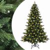vidaXL Műanyag Hajtogat&oacute;s Kar&aacute;csonyfa 120 cm 150 LED Meleg feh&eacute;r