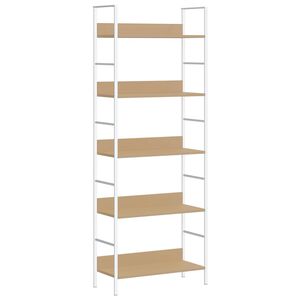 vidaXL 5 szintes t&ouml;lgysz&iacute;nű szerelt fa k&ouml;nyvespolc 60x27,6x158,5 cm