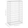 vidaXL horganyzott acél gabion fal fedéllel 60 x 30 x 100 cm