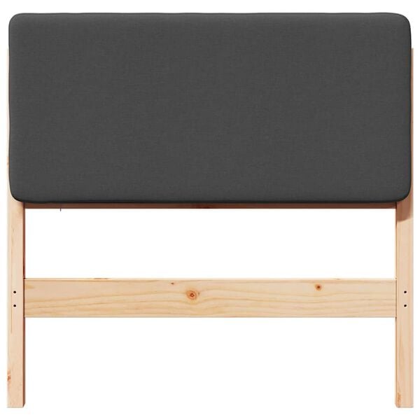 vidaXL K&aacute;rpitozott fejt&aacute;mla Barna &eacute;s s&ouml;t&eacute;tsz&uuml;rke 100 cm T&ouml;m&ouml;r fenyőfa