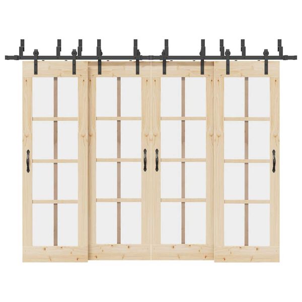 vidaXL fekete ac&eacute;l tol&oacute;ajt&oacute; f&eacute;mszerel&eacute;k k&eacute;szlet 305 cm