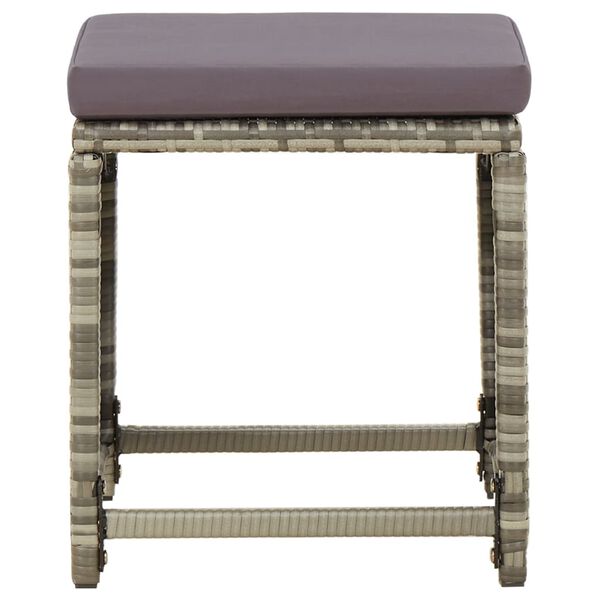 vidaXL 4 db sz&uuml;rke polyrattan kerti &uuml;lőke p&aacute;rn&aacute;kkal