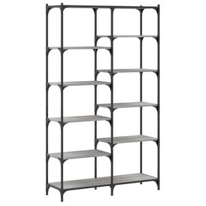 vidaXL sz&uuml;rke sonoma szerelt fa &eacute;s vas k&ouml;nyvespolc 100 x 32 x 170 cm