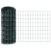 vidaXL Eur&oacute;pai ker&iacute;t&eacute;s oszloppal 10 x 0,4 m PVC-bevonatos ac&eacute;l Z&ouml;ld