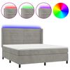 vidaXL vil&aacute;gossz&uuml;rke b&aacute;rsony rug&oacute;s &eacute;s LED-es &aacute;gy matraccal 160x200 cm