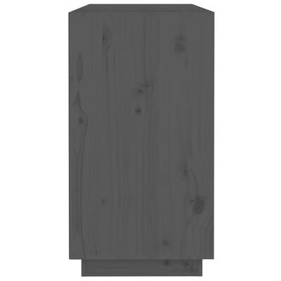 vidaXL szürke tömör fenyőfa tálalószekrény 100 x 40 x 75 cm
