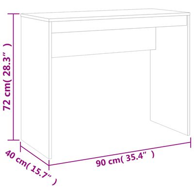 vidaXL sonoma-tölgy színű szerelt fa íróasztal 90 x 40 x 72 cm