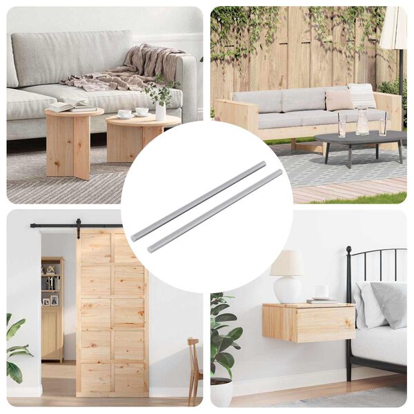 vidaXL Menetes R&uacute;d 2 pcs Ez&uuml;st 6 x 170 mm Ac&eacute;l