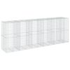 vidaXL horganyzott vas gabion kos&aacute;r fed&eacute;llel 550 x 100 x 200 cm