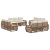vidaXL Kerti Kanap&eacute; Szett 12 pcs Beige &eacute;s Kr&eacute;msz&iacute;nű polirattan