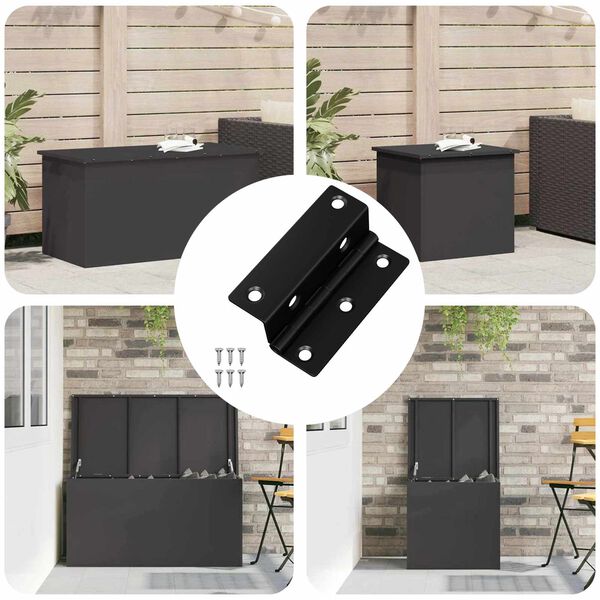 vidaXL Zsan&eacute;r 12 pcs Fekete 38 x 17 x 60 mm Vas