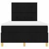 vidaXL LED Box Spring &Aacute;gy matracmal Fekete 120 x 190 cm sz&ouml;vet