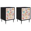 vidaXL &Eacute;jjeliszekr&eacute;ny MAINZ 2 db Fekete T&ouml;lgy 36 x 33 x 51 cm