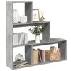 vidaXL 3 szintes betonsz&uuml;rke fa elv&aacute;laszt&oacute; k&ouml;nyvespolc 123x29x123 cm