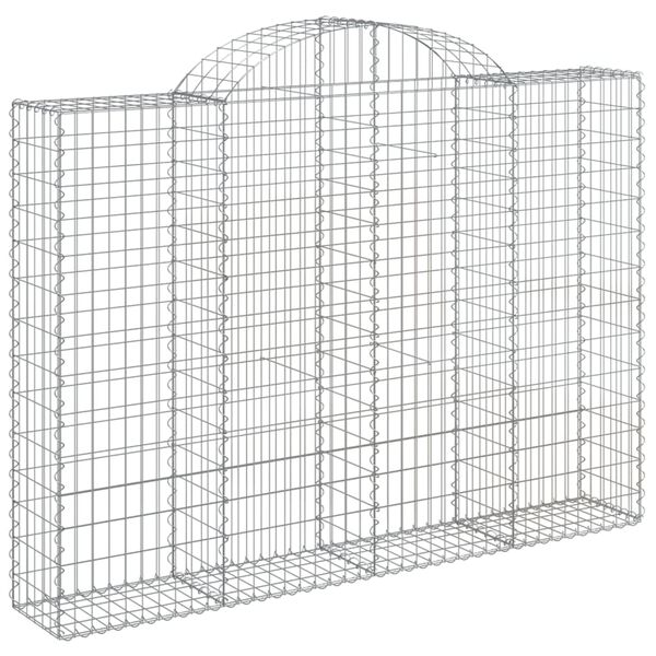 vidaXL 13 db íves horganyzott vas gabion kosár 200x30x140/160 cm