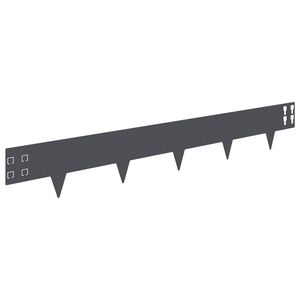 vidaXL Fűszeg&eacute;lyez&eacute;s 20 pcs 100 x 15 cm Ac&eacute;l Antracitsz&uuml;rke